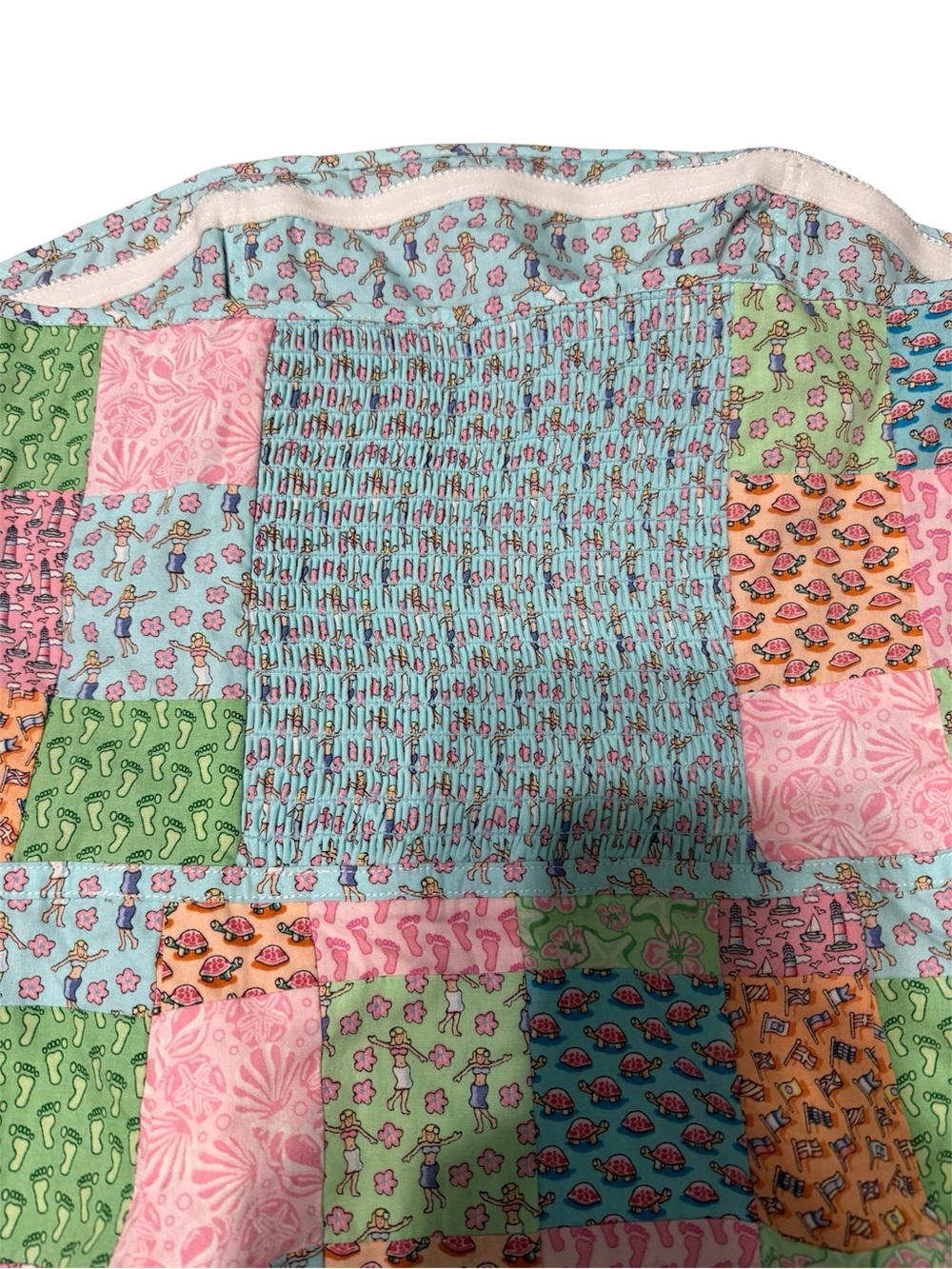 Vineyard Vines Women’s Strapless Patchwork Mini Dress 100% Cotton Size 10 - Picture 5 of 7
